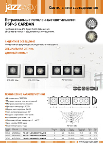 Встраиваемые потолочные светильники PSP-S CARDAN 2xx